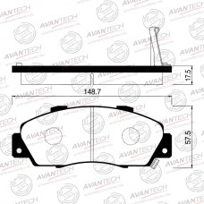 Колодки тормозные дисковые Avantech противоскрипная пластина в компл.
					
AV573