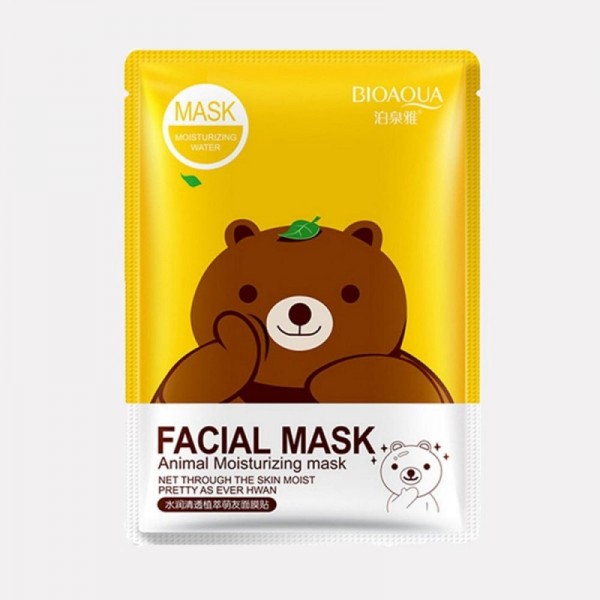 ТКАНЕВАЯ МАСКА BIOAQUA FACIAL MASK ANIMAL С ЭКСТРАКТОМ ЗЕЛЕНОГО ЧАЯ, 30 ГР