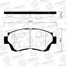 Колодки тормозные дисковые Avantech противоскрипная пластина в компл.
					
AV781