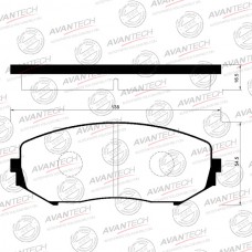 Колодки тормозные дисковые Avantech (противоскрипная пластина в компл.)
					
AV281