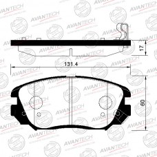 Колодки тормозные дисковые Avantech противоскрипная пластина в компл.
					
AV203