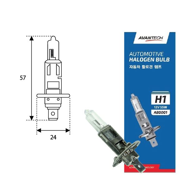 
Лампа головного света Avantech H1 12V 55W
					