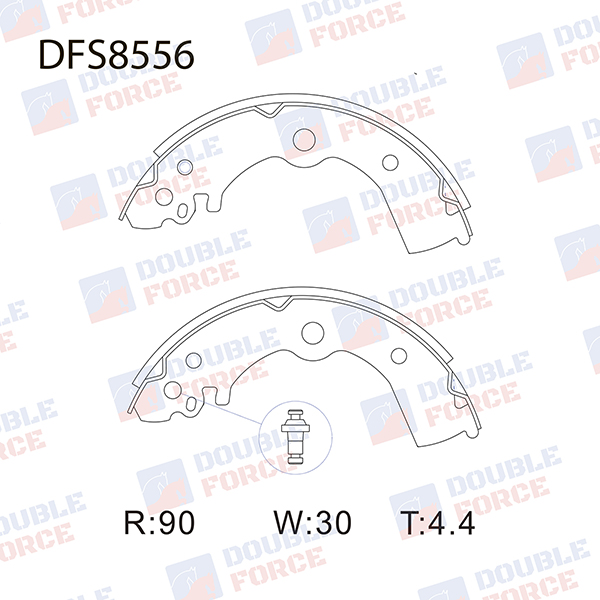 
Колодки тормозные барабанные Double Force
					