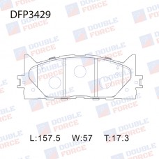 Колодки тормозные дисковые DOUBLE FORCE
					
DFP3429