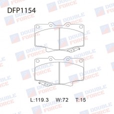 Колодки тормозные дисковые DOUBLE FORCE
					
DFP1154