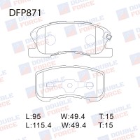 Колодки тормозные дисковые DOUBLE FORCE
					
DFP871