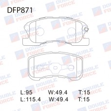 Колодки тормозные дисковые DOUBLE FORCE
					
DFP871