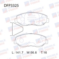 Колодки тормозные дисковые DOUBLE FORCE
					
DFP3325