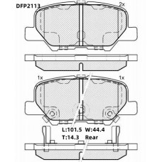 Колодки тормозные дисковые DOUBLE FORCE
					
DFP2113