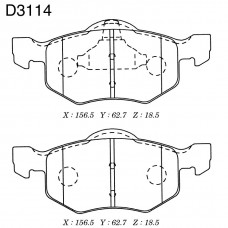 Дисковые тормозные колодки KASHIYAMA
					
D3114