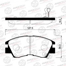 Колодки тормозные дисковые Avantech противоскрипная пластина в компл.
					
AV926