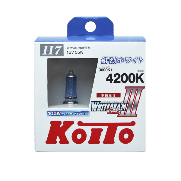 
Лампа высокотемпературная Koito Whitebeam H7 12V 55W (100W) 4200K (комплект 2 шт.)
					