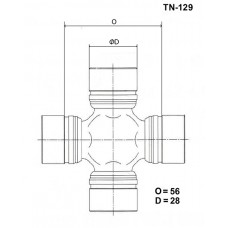 Крестовина карданного вала TOYO
					
TN-129