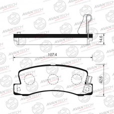 Колодки тормозные дисковые Avantech
					
AV798