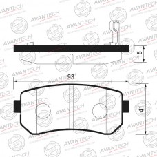 Колодки тормозные дисковые Avantech (противоскрипная пластина в компл.)