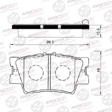 Колодки тормозные дисковые Avantech противоскрипная пластина в компл.
					
AV135