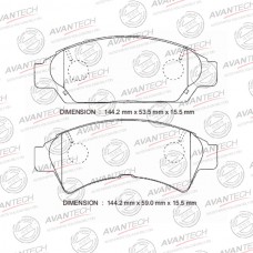 Колодки тормозные дисковые Avantech противоскрипная пластина в компл.
					
AV791