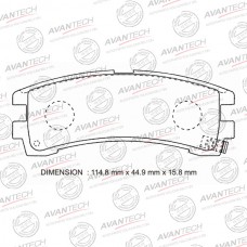 Колодки тормозные дисковые Avantech противоскрипная пластина в компл.
					
AV939