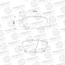 Колодки тормозные дисковые Avantech противоскрипная пластина в компл.
					
AV4405