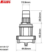 Лампа светодиодная Koito 12V LED H11 (комплект 2 шт.)
					
P215KWT