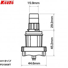 Лампа светодиодная Koito 12V LED H11 (комплект 2 шт.)
					
P215KWT