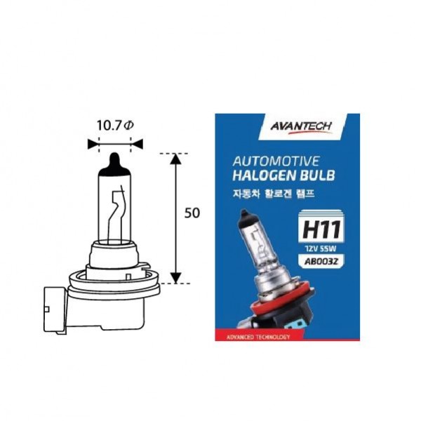 
Лампа головного света Avantech H11 12V 55W
					