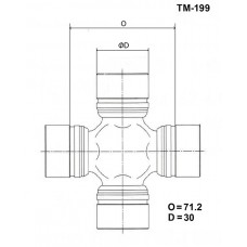 Крестовина карданного вала TOYO
					
TM-199