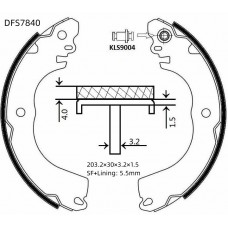 Колодки тормозные барабанные DOUBLE FORCE
					
DFS7840