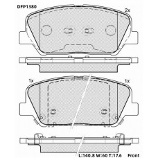 Колодки тормозные дисковые DOUBLE FORCE
					
DFP1380