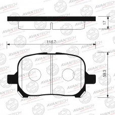 Колодки тормозные дисковые Avantech
					
AV1000