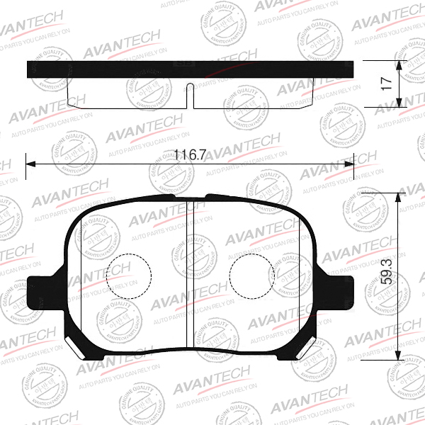 
Колодки тормозные дисковые Avantech
					