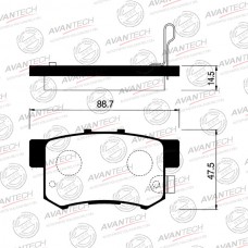 Колодки тормозные дисковые Avantech противоскрипная пластина в компл.
					
AV569