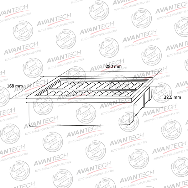 Фильтр воздушный с пропиткой Avantech AF0229W