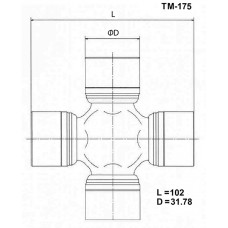 Крестовина карданного вала TOYO
					
TM-175
