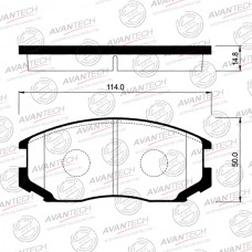 Колодки тормозные дисковые Avantech
					
AV428