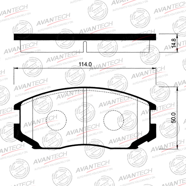 
Колодки тормозные дисковые Avantech
					