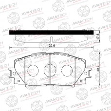 Колодки тормозные дисковые Avantech противоскрипная пластина в компл.
					
AV1091