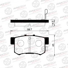 Колодки тормозные дисковые Avantech противоскрипная пластина в компл.
					
AV576