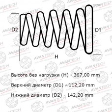 Комплект усиленных пружин подвески Avantech 2шт. в одной упаковке