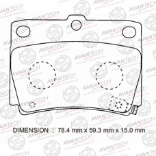 Колодки тормозные дисковые Avantech (противоскрипная пластина в компл.)
					
AV448