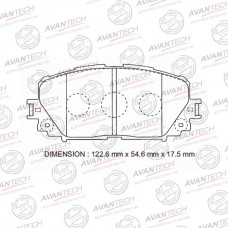 Колодки тормозные дисковые Avantech (противоскрипная пластина в компл.)
					
AV1089