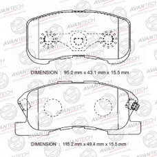 Колодки тормозные дисковые Avantech противоскрипная пластина в компл.
					
AV1021