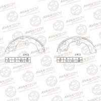 Колодки тормозные барабанные AVANTECH