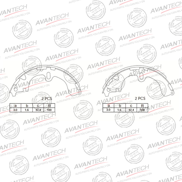 
Колодки тормозные барабанные AVANTECH
					