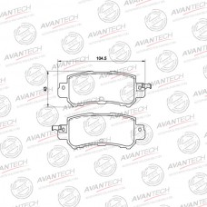 Колодки тормозные дисковые Avantech противоскрипная пластина в компл.
					
AV4403