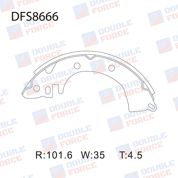 
Колодки тормозные барабанные Double Force
					