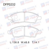 Колодки тормозные дисковые DOUBLE FORCE
					
DFP0232
