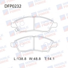 Колодки тормозные дисковые DOUBLE FORCE
					
DFP0232