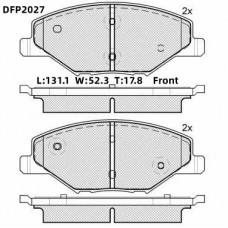 Колодки тормозные дисковые DOUBLE FORCE
					
DFP2027