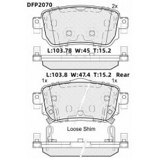 Колодки тормозные дисковые DOUBLE FORCE
					
DFP2070